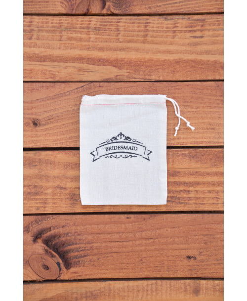 Cloth Drawstring Bag - Bridesmaid  (Set of 10) - $8.00